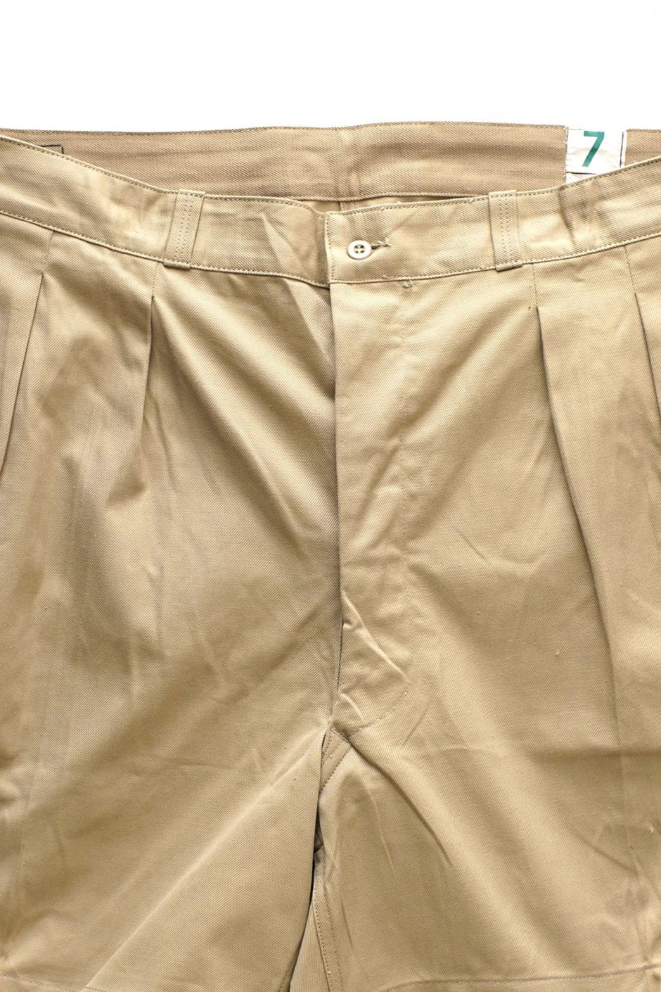 1950s DEAD STOCK FRENCH ARMY MILITARY CHINO SHORTS