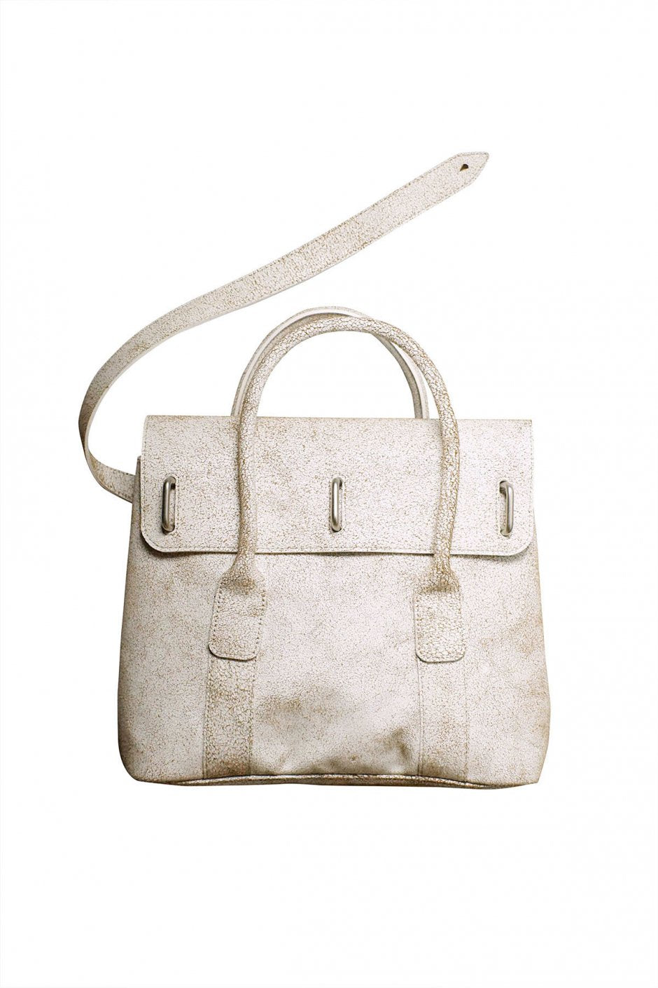 OLD JOE ★★★ - EXCLUSIVE DISTRESSED LEATHER TINY MONEY BAG - BONE