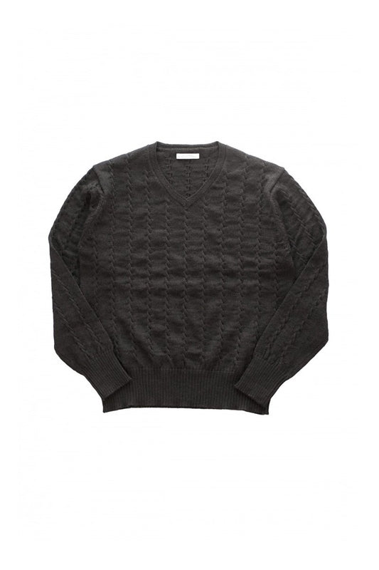 OLD JOE - TWEEDY YARN TENNIS SWEATER - GRAPHITE