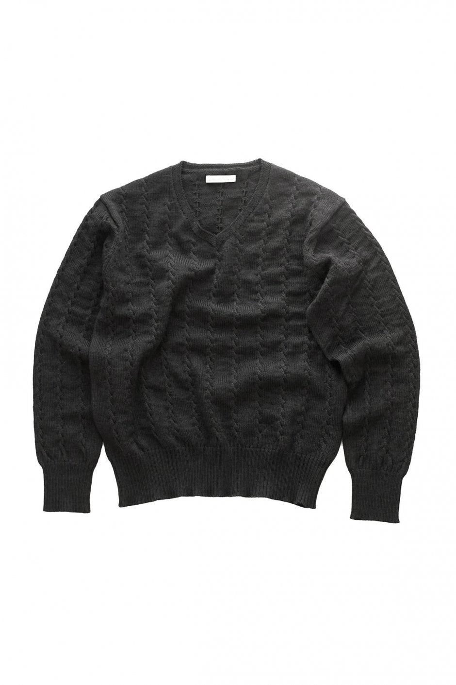 OLD JOE - TWEEDY YARN TENNIS SWEATER - GRAPHITE