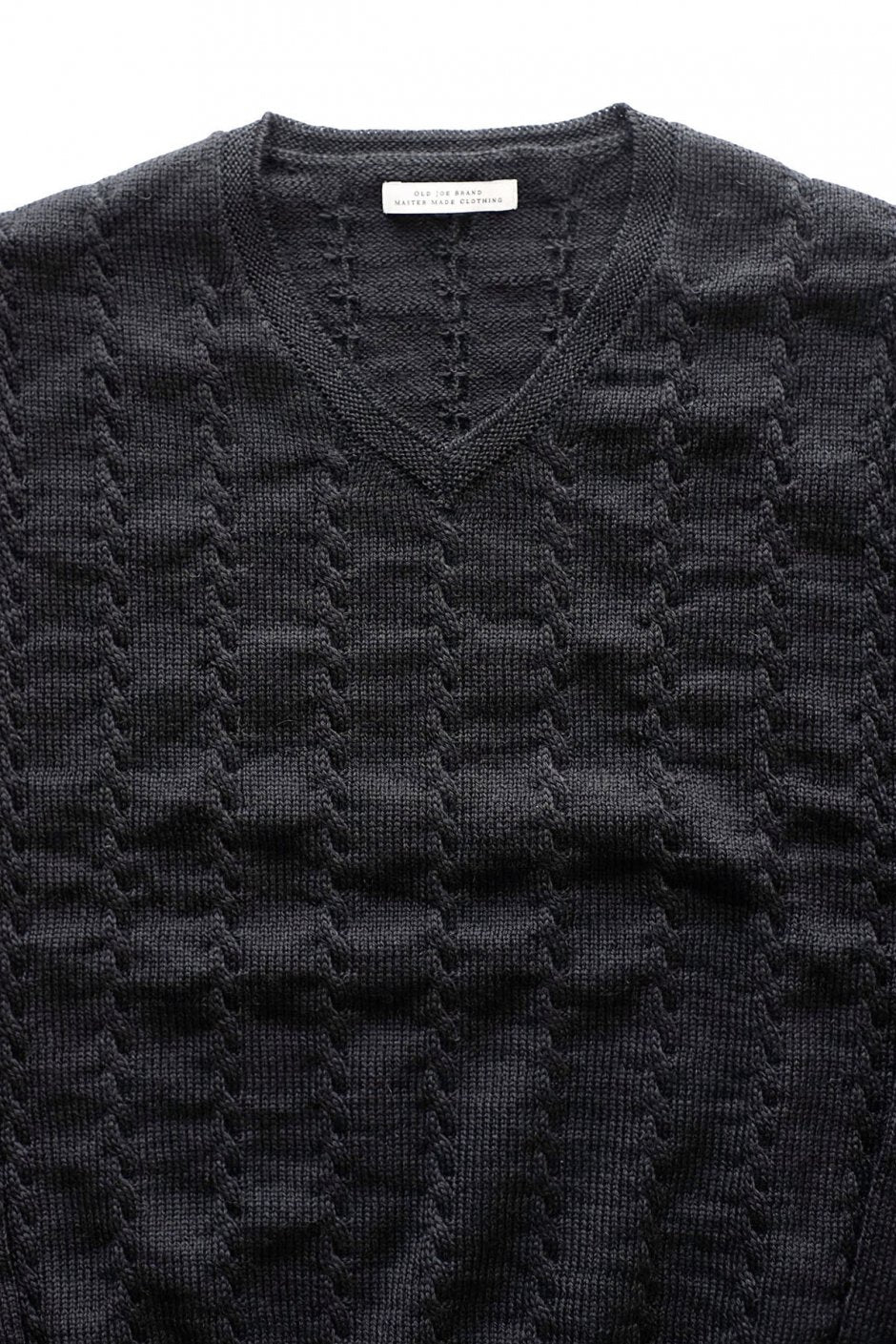 OLD JOE - TWEEDY YARN TENNIS SWEATER - GRAPHITE