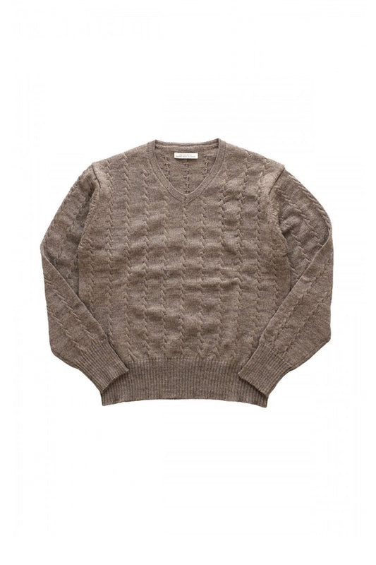 OLD JOE - TWEEDY YARN TENNIS SWEATER - TAUPE