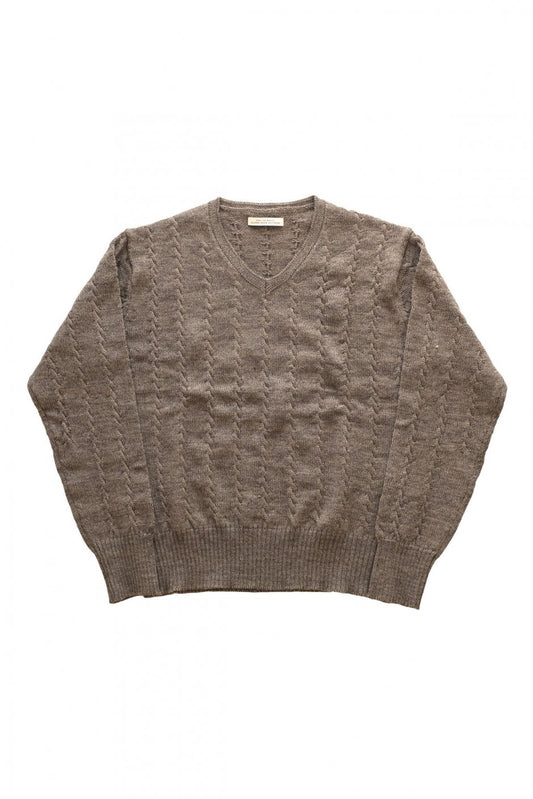 OLD JOE - TWEEDY YARN TENNIS SWEATER - TAUPE