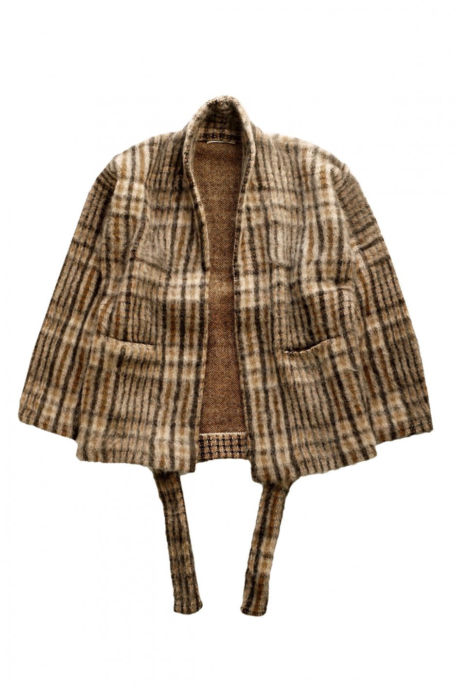 WRYHT - DOUBLE JACQUARD MOHAIR GAWN - GUN CLUB PLAID