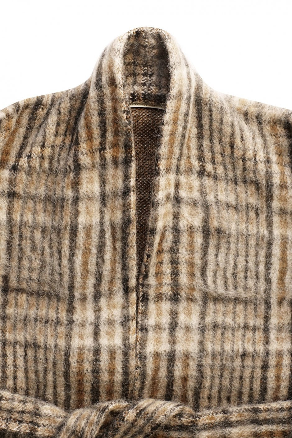 WRYHT - DOUBLE JACQUARD MOHAIR GAWN - GUN CLUB PLAID