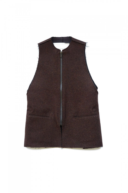 toogood - THE ANTIQUE DEALER GILET - SOFT LAMBSWOOL - PEAT