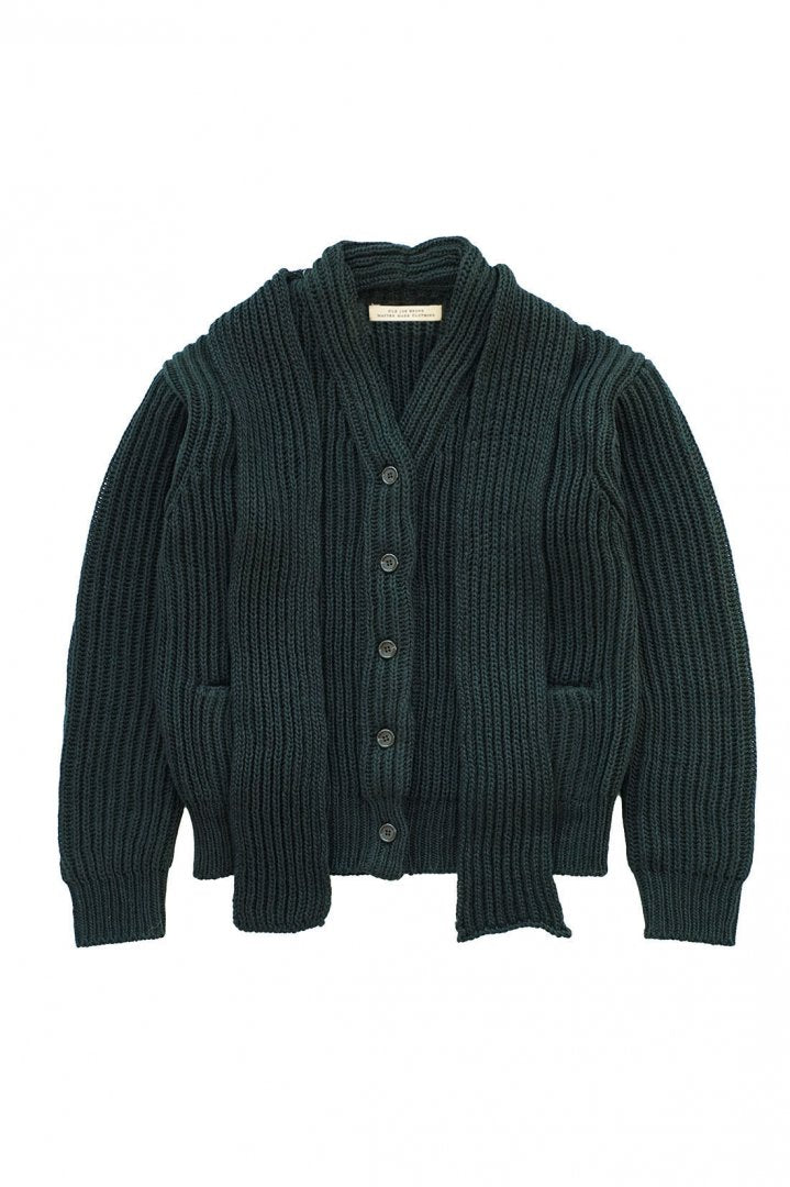 OLD JOE - FELT YARN MUFFLER CARDIGAN - FOREST