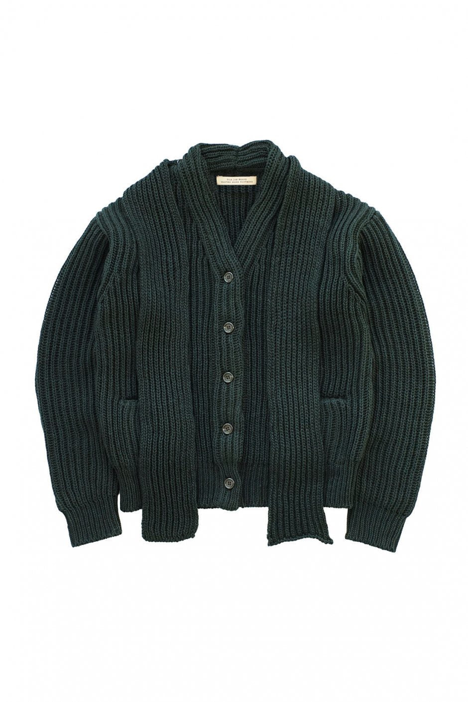 OLD JOE - FELT YARN MUFFLER CARDIGAN - FOREST