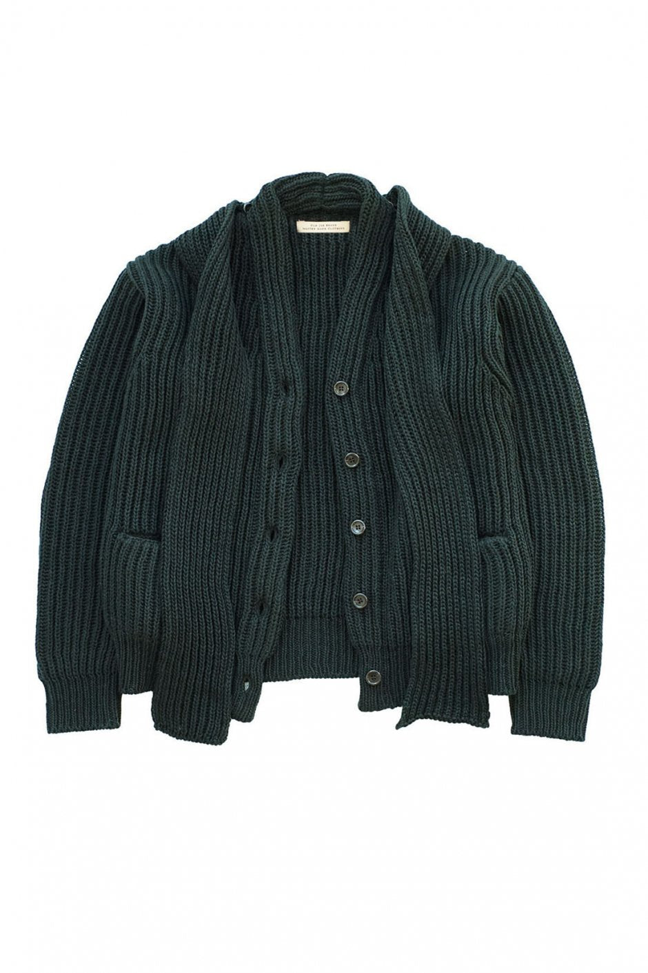 OLD JOE - FELT YARN MUFFLER CARDIGAN - FOREST