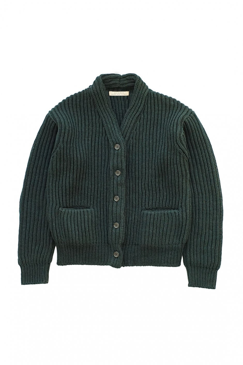 OLD JOE - FELT YARN MUFFLER CARDIGAN - FOREST