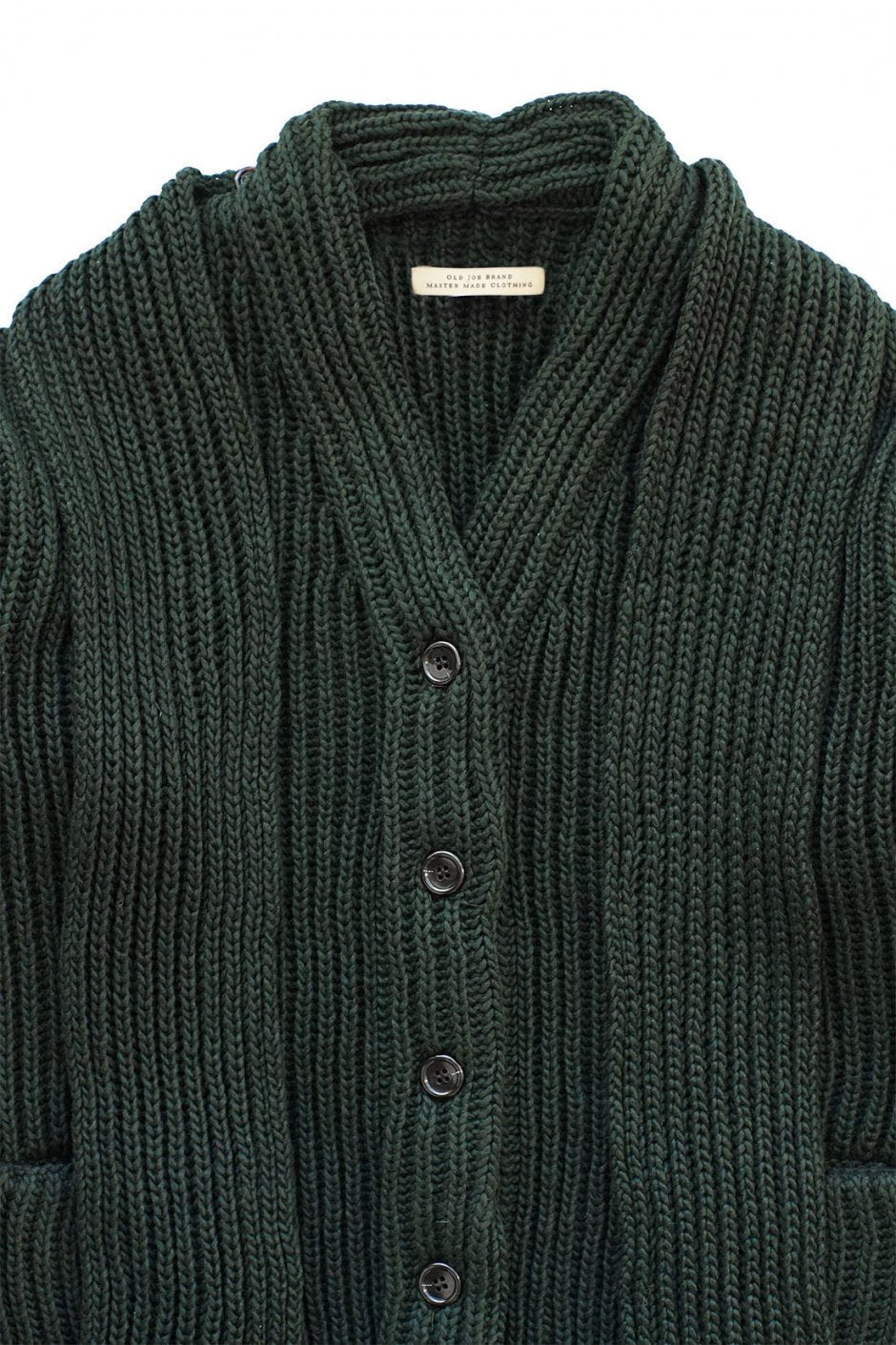 OLD JOE - FELT YARN MUFFLER CARDIGAN - FOREST