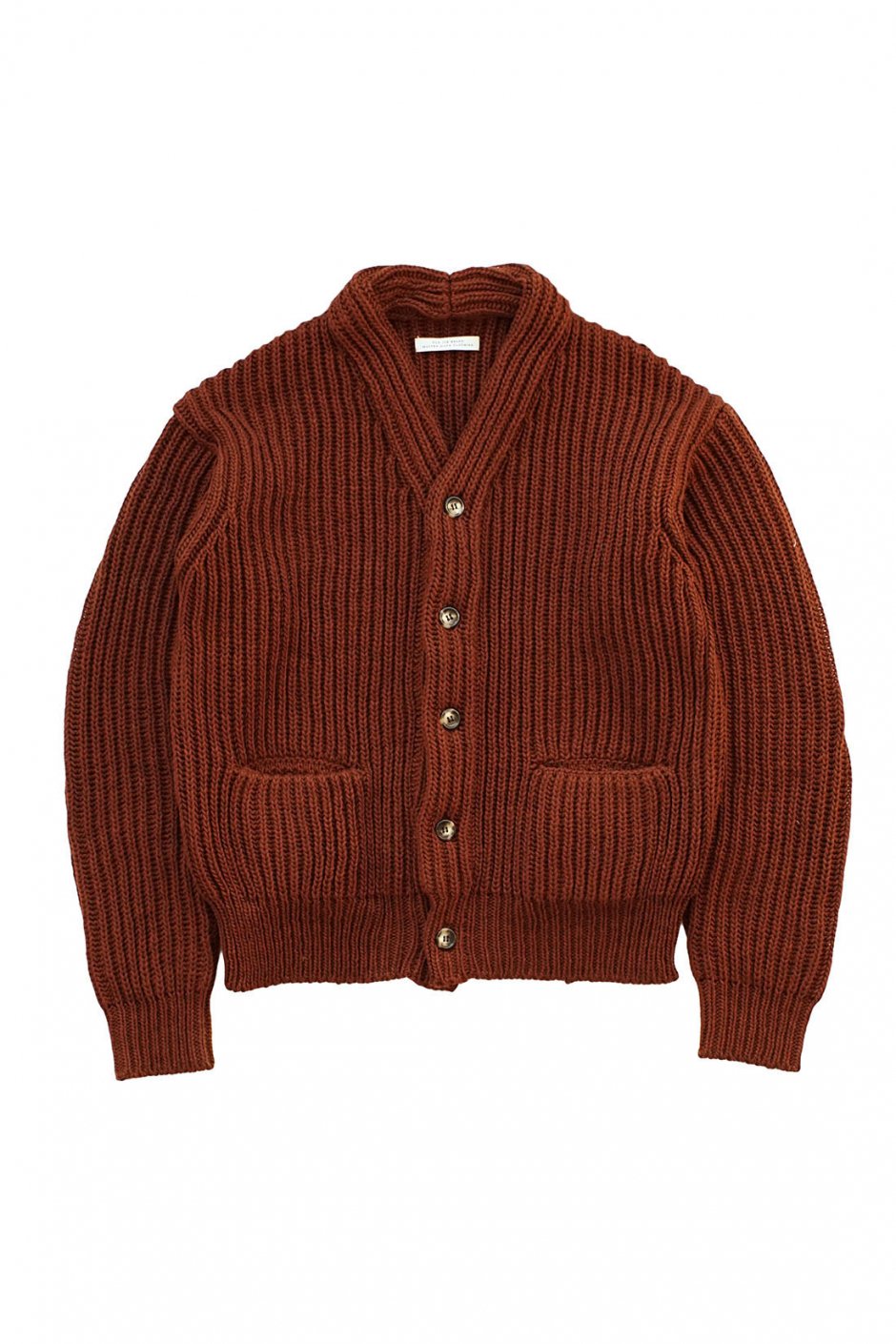 OLD JOE - FELT YARN MUFFLER CARDIGAN - CAYENNE