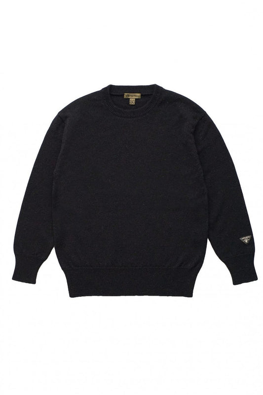 Nigel Cabourn - 40s CREW NECK SWEATER WASHABLE WOOL- NAVY