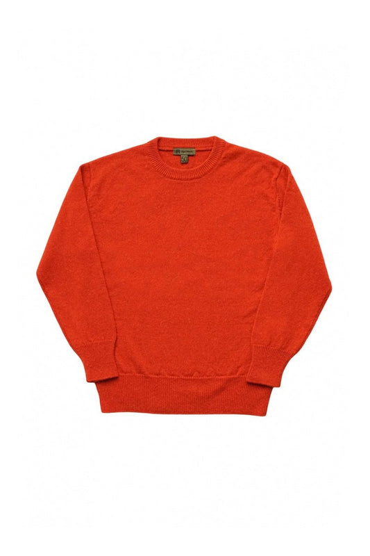 Nigel Cabourn - 40s CREW NECK SWEATER WASHABLE WOOL- ORANGE