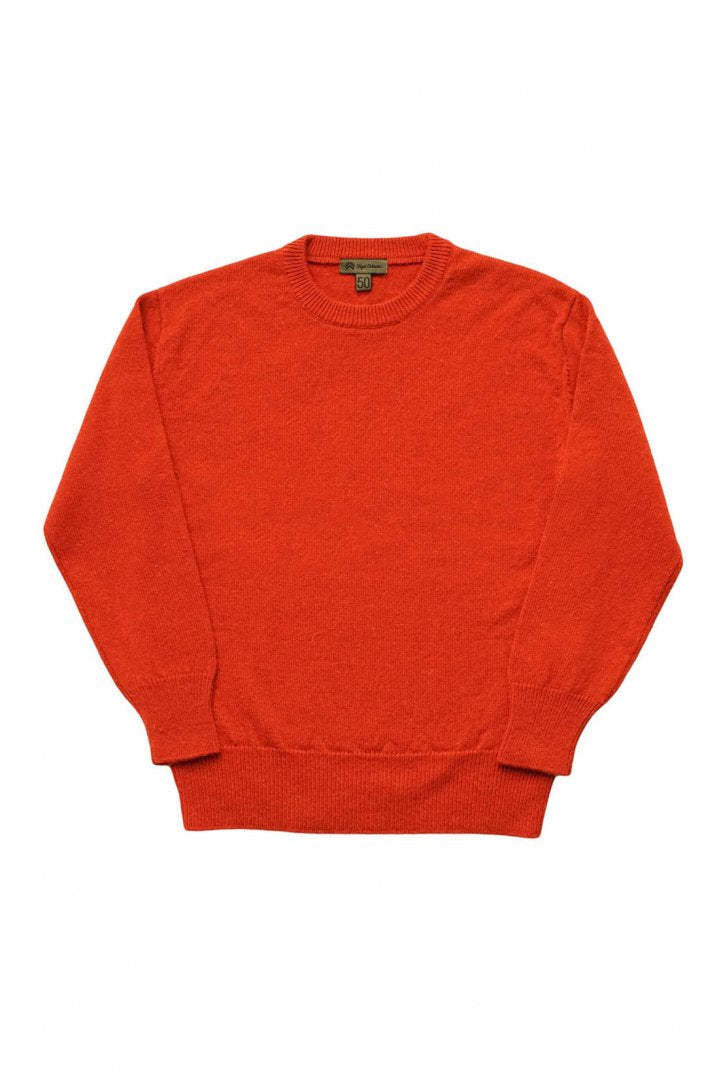 Nigel Cabourn - 40s CREW NECK SWEATER WASHABLE WOOL- ORANGE