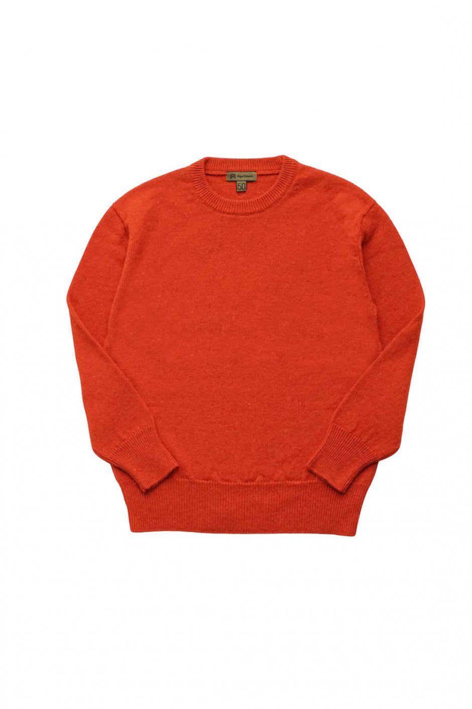 Nigel Cabourn - 40s CREW NECK SWEATER WASHABLE WOOL- ORANGE