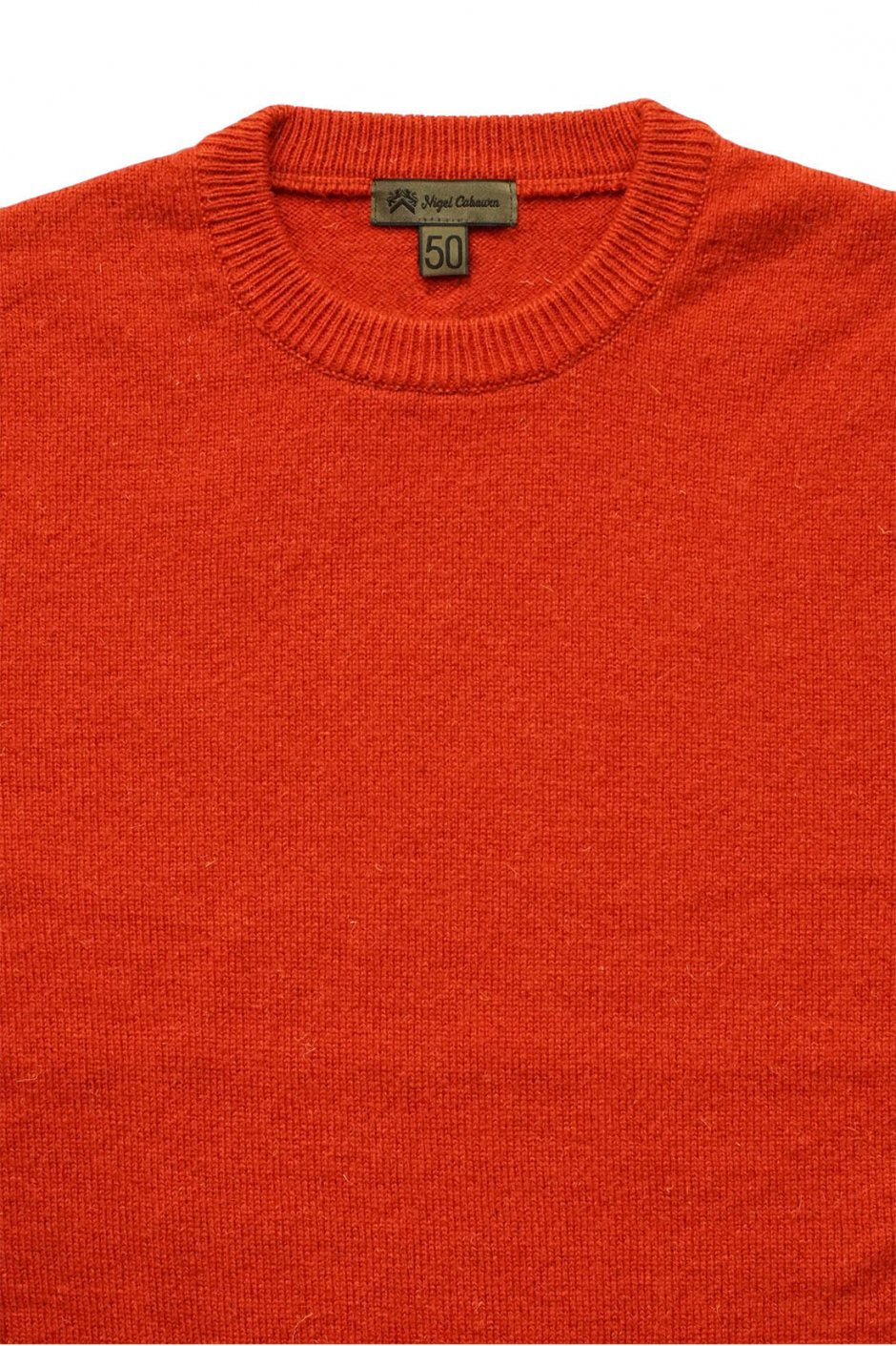 Nigel Cabourn - 40s CREW NECK SWEATER WASHABLE WOOL- ORANGE