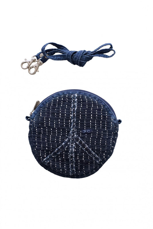 Porter Classic ★★★ - PC SASHIKO LIGHT ROUND POUCH - WHITE