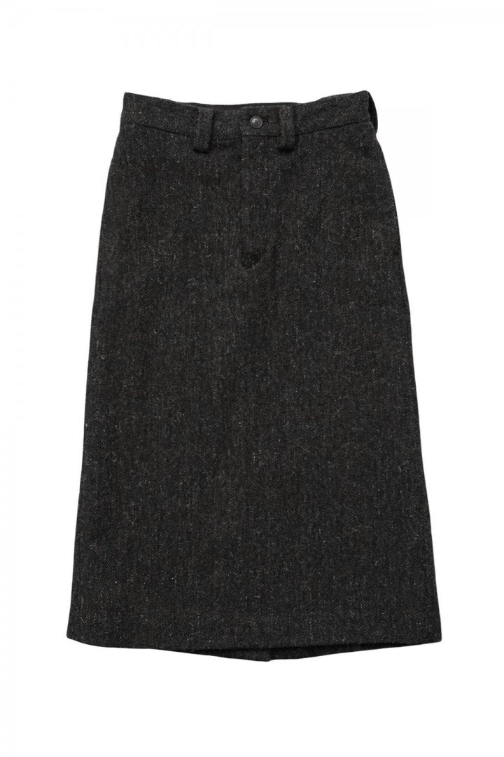 Nigel Cabourn woman - BASIC LONG SKIRT WASHABLE WOOL - GREY