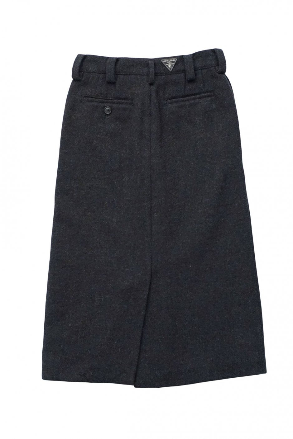 Nigel Cabourn woman - BASIC LONG SKIRT WASHABLE WOOL - DARK NAVY