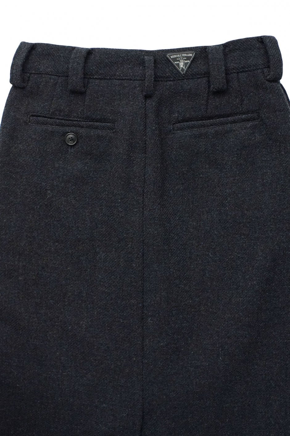 Nigel Cabourn woman - BASIC LONG SKIRT WASHABLE WOOL - DARK NAVY