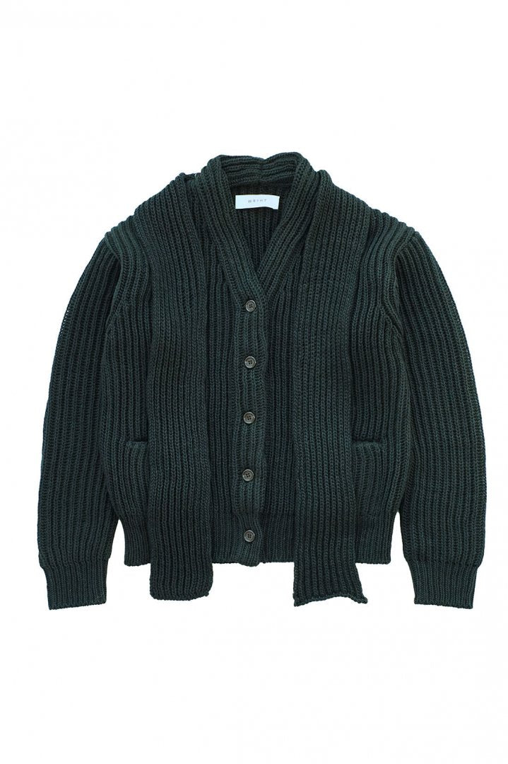 WRYHT - FELT YARN CARDIGAN - FOREST