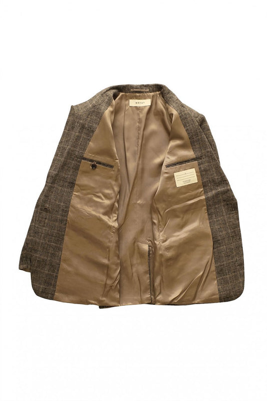 WRYHT - PEAKED LAPEL ARTISAN SACK JACKET - GREN CHECK SIENNA