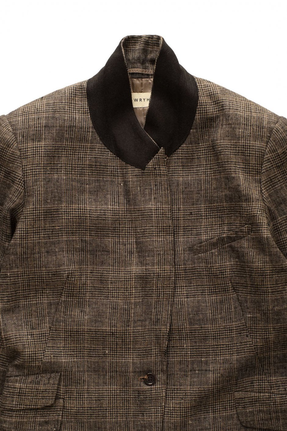 WRYHT - PEAKED LAPEL ARTISAN SACK JACKET - GREN CHECK SIENNA