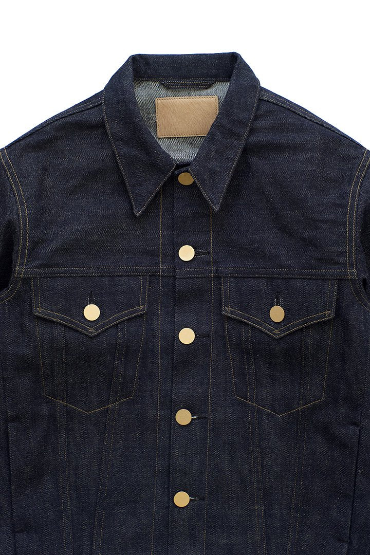 WRYHT - FRENCH COLLAR JEAN JACKET- INDIGO LAW