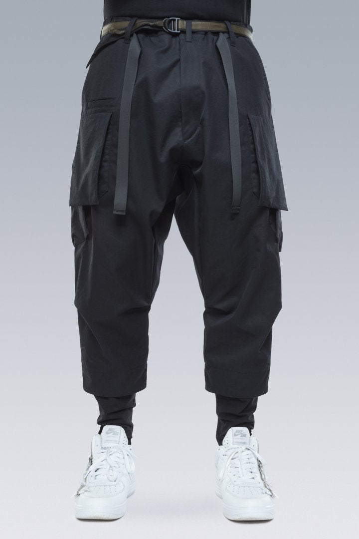 ACRONYM - P23A-S / HD COTTON CARGO DRAWCORD TROUSER - BLK