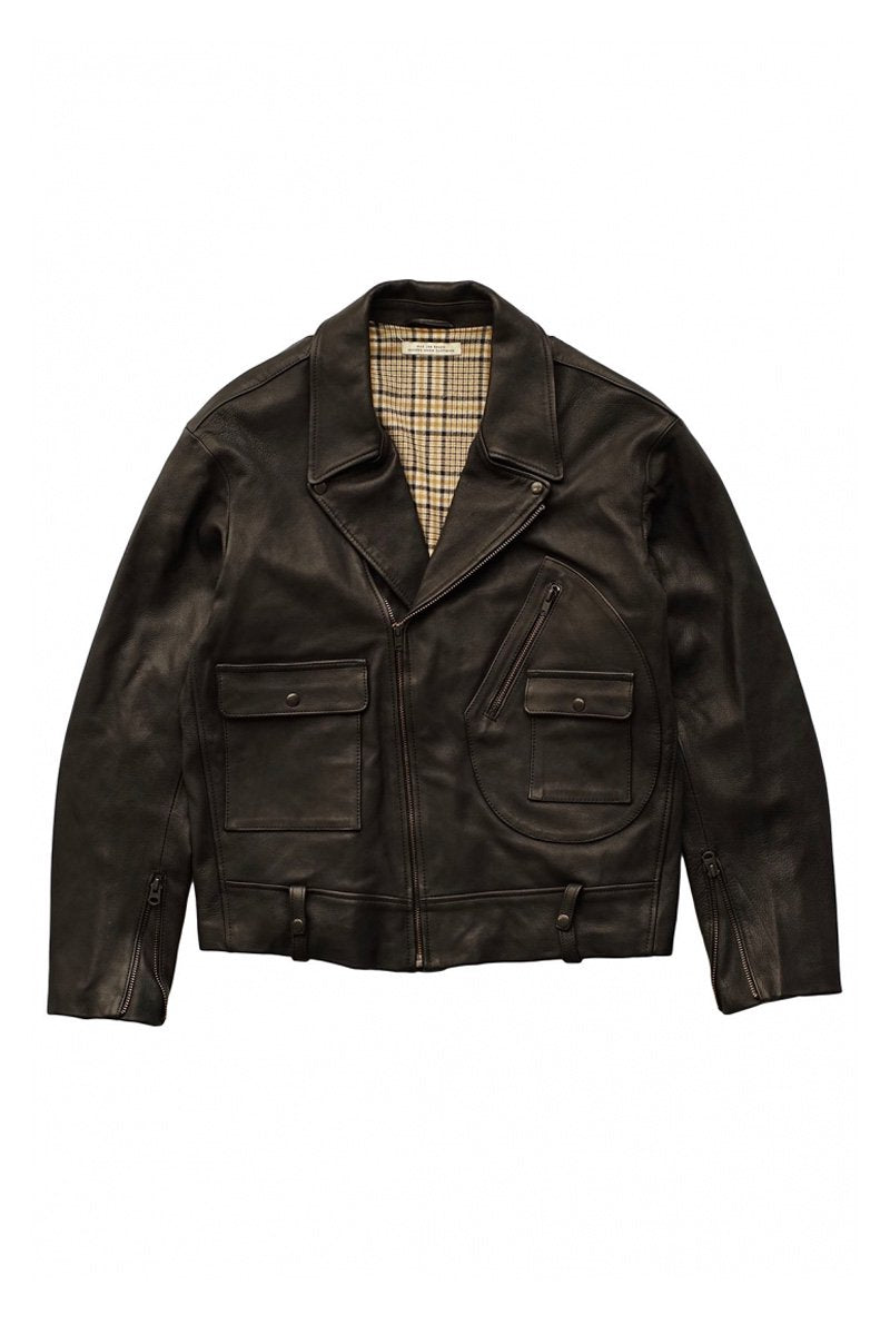 OLD JOE - DOUBLE FRONT MOTO JACKET - BLACK