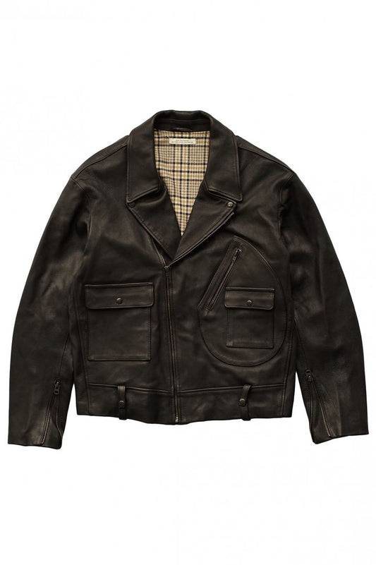 OLD JOE - DOUBLE FRONT MOTO JACKET - BLACK