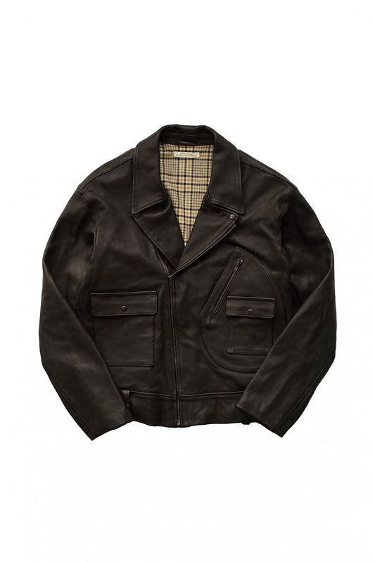 OLD JOE - DOUBLE FRONT MOTO JACKET - BLACK