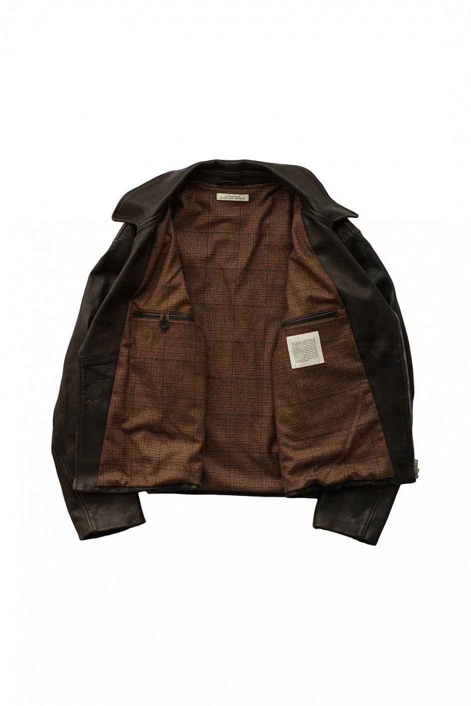 OLD JOE - DOUBLE FRONT MOTO JACKET - BLACK BROWN