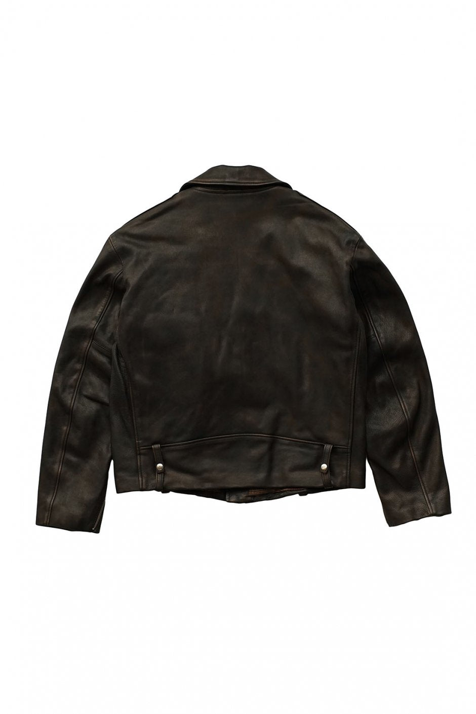 OLD JOE - DOUBLE FRONT MOTO JACKET - BLACK BROWN