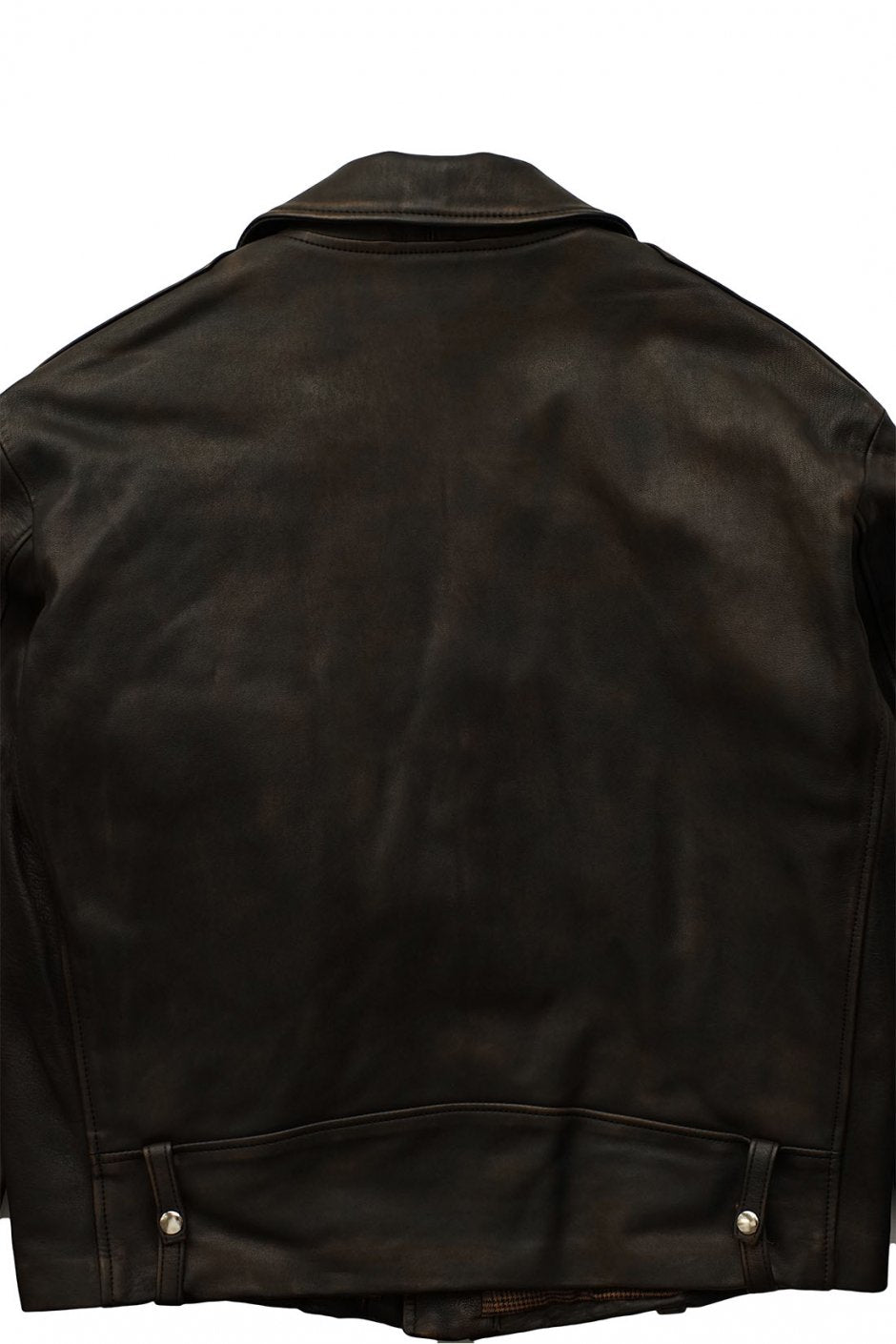 OLD JOE - DOUBLE FRONT MOTO JACKET - BLACK BROWN