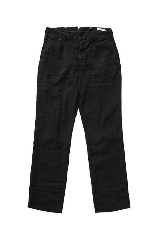 OLD JOE ★★★ - EXCLUSIVE ARTISAN SACK TROUSER - IRREGULAR HERRINGBONE BLACK