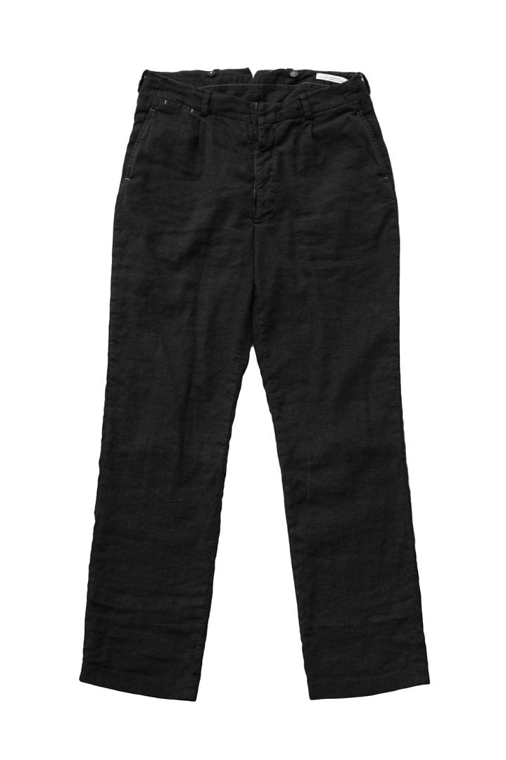 OLD JOE ★★★ - EXCLUSIVE ARTISAN SACK TROUSER - IRREGULAR HERRINGBONE BLACK