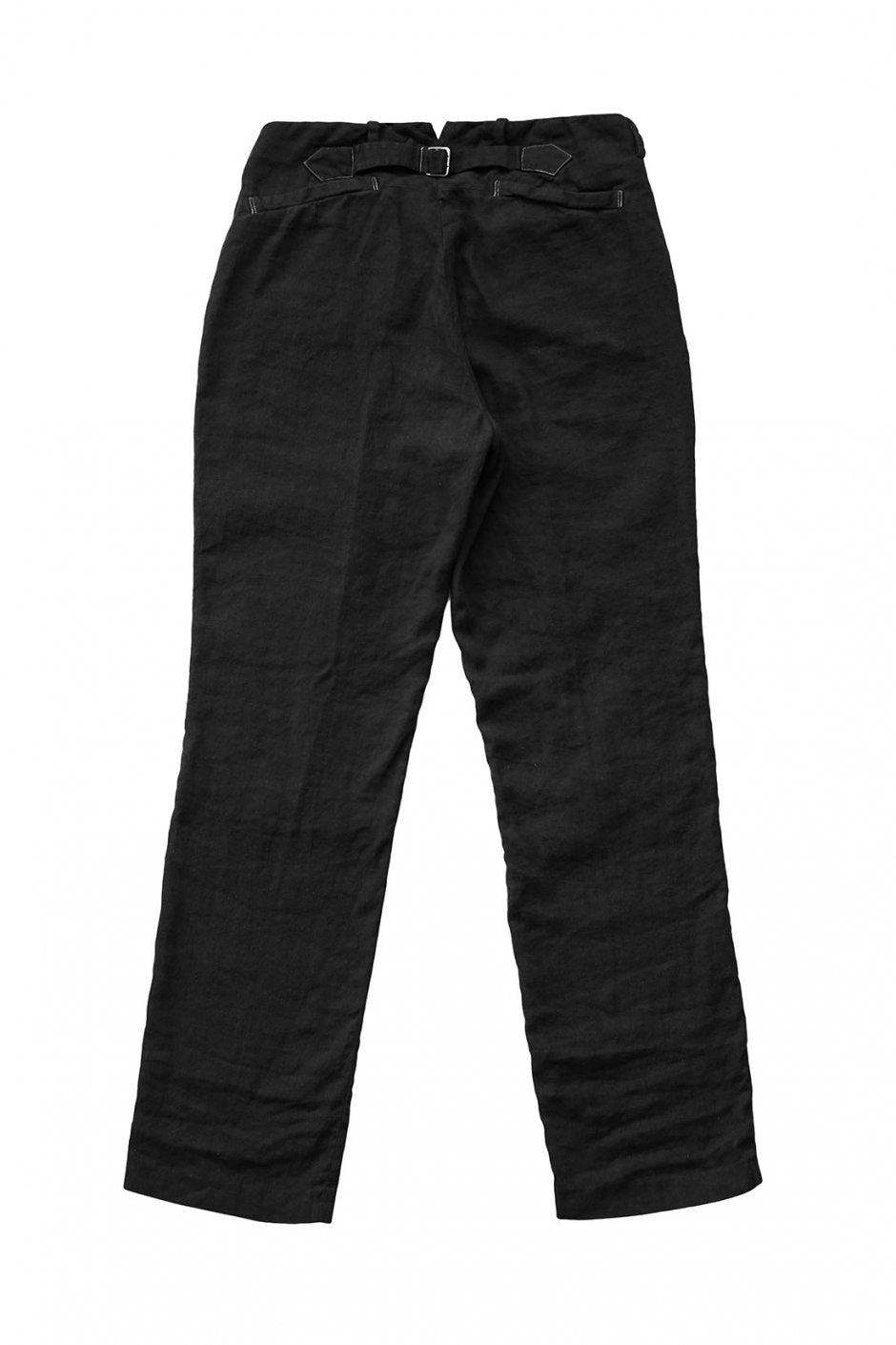 OLD JOE ★★★ - EXCLUSIVE ARTISAN SACK TROUSER - IRREGULAR HERRINGBONE BLACK