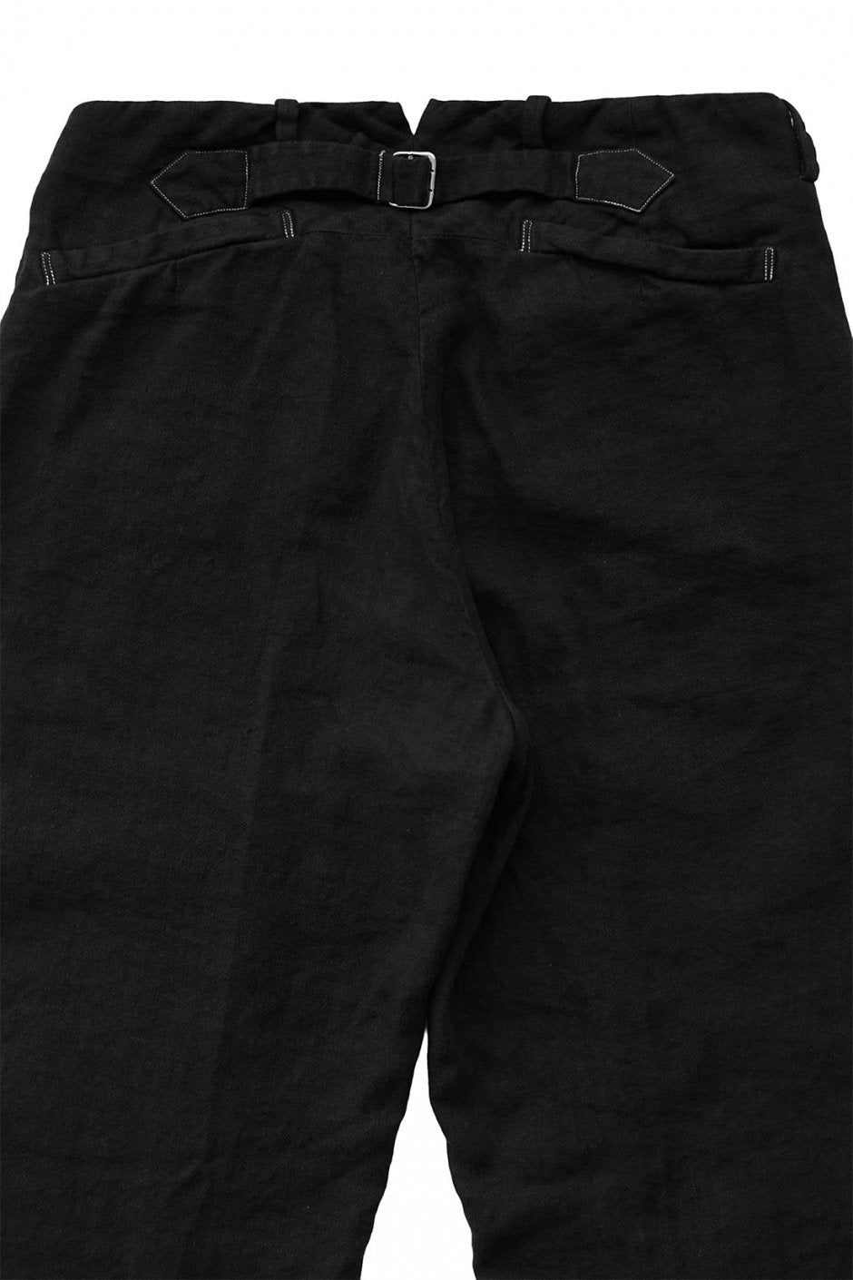 OLD JOE ★★★ - EXCLUSIVE ARTISAN SACK TROUSER - IRREGULAR HERRINGBONE BLACK