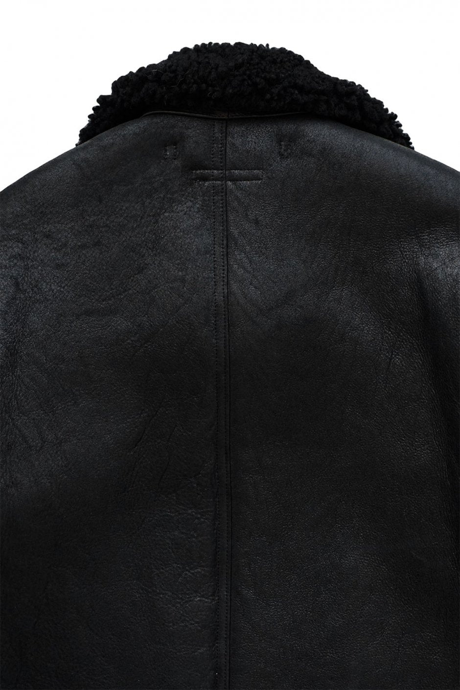 OLD JOE ★★★ - EXCLUSIVE REVERSIVLE DISTREESED SHEARLING JACKET - BLACK