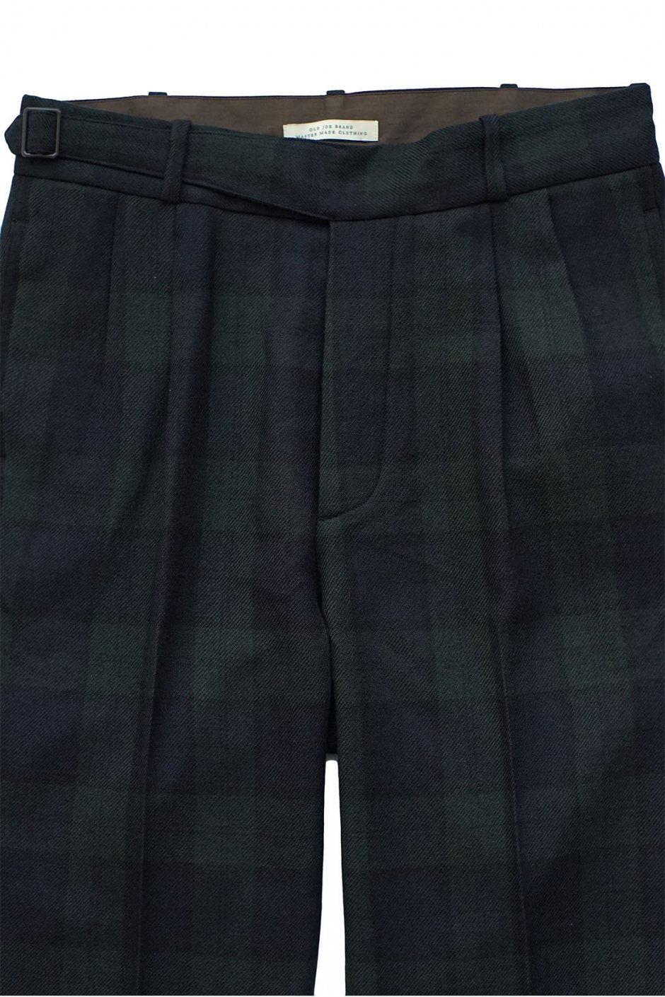 OLD JOE - SIDE BUCKLE GRUKHA TROUSER - BLACK WATCH PLAID