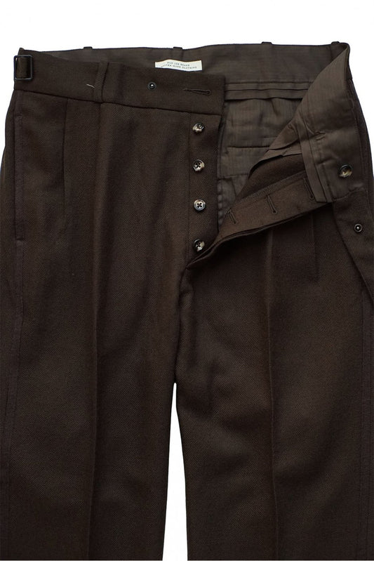 OLD JOE - SIDE BUCKLE GRUKHA TROUSER - ESPRESSO