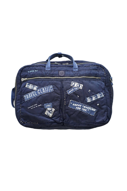 Porter Classic - MULTI CUSTOM SUPER NYLON 3WAY BRIEFCASE (L) - INDIGO BLUE