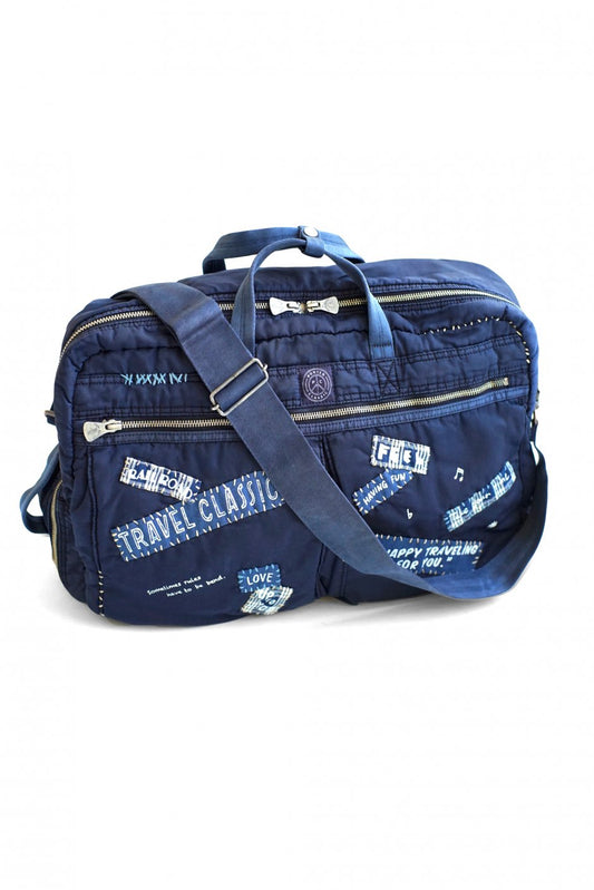 Porter Classic - MULTI CUSTOM SUPER NYLON 3WAY BRIEFCASE (L) - INDIGO BLUE