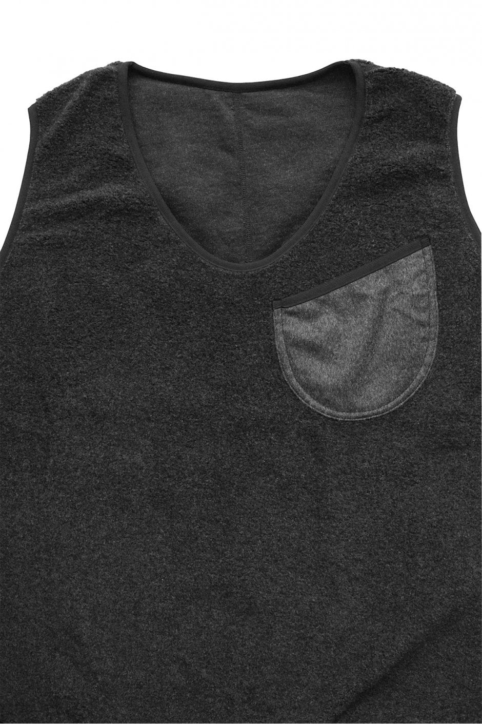 Porter Classic - CASHMERE PILE REVERSIBLE VEST - GRAY