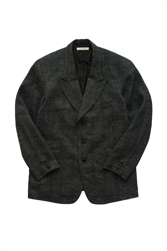 OLD JOE - PEAKED RAPEL ARTISAN SACK JACKET - GLEN CHECK GRAPHITE