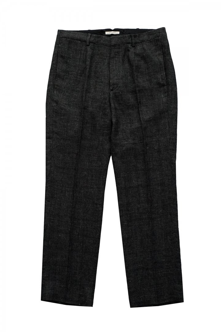 OLD JOE - ARTISAN SACK TROUSER - GLEN CHECK GRAPHITE