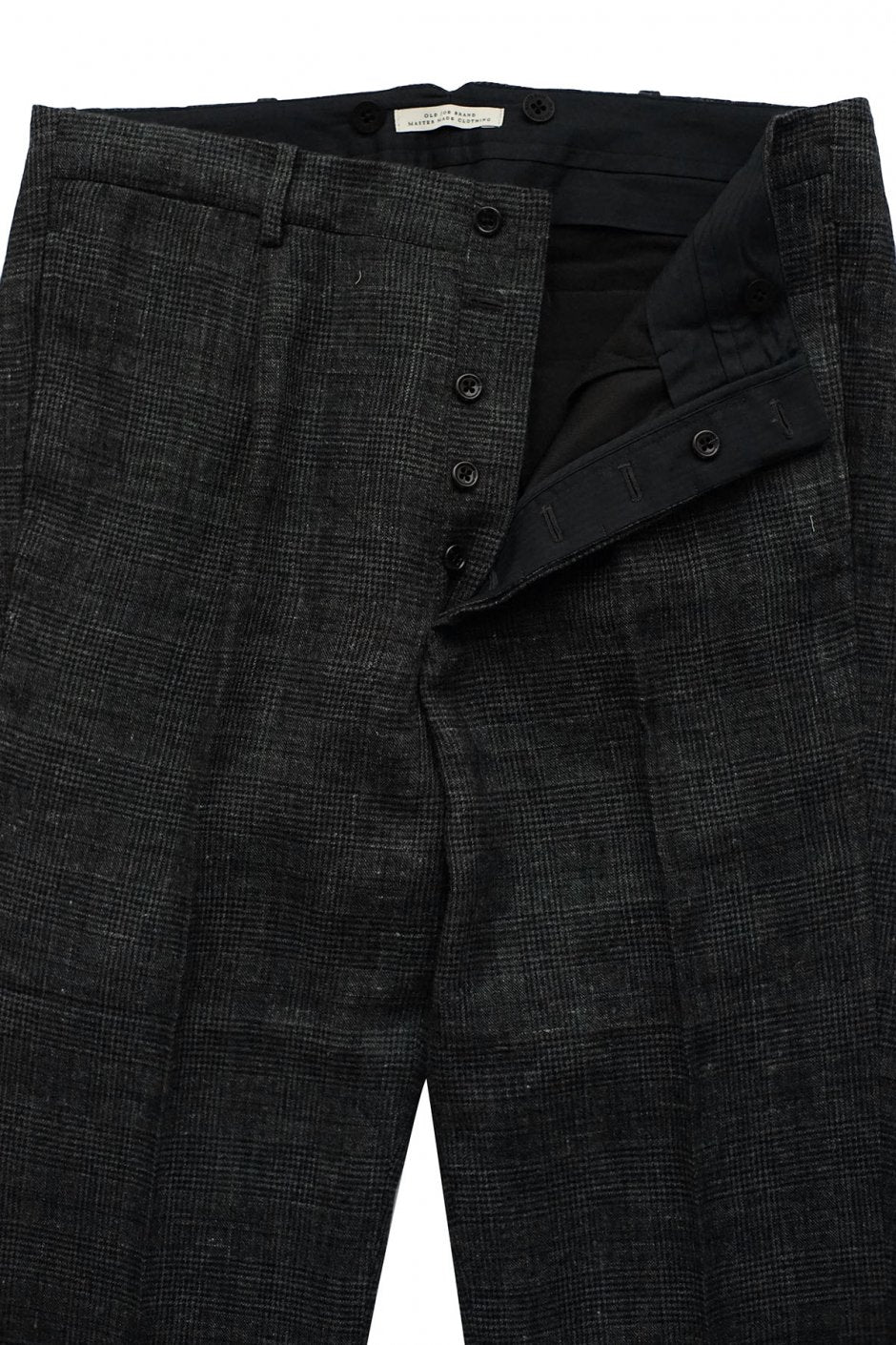 OLD JOE - ARTISAN SACK TROUSER - GLEN CHECK GRAPHITE