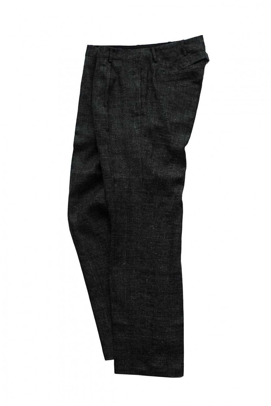 OLD JOE - ARTISAN SACK TROUSER - GLEN CHECK GRAPHITE